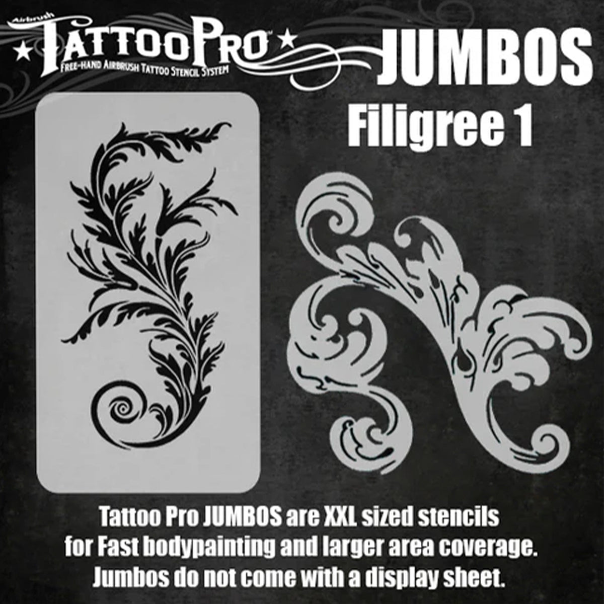 Tattoo Pro Stencils - Jumbo Filigree 1