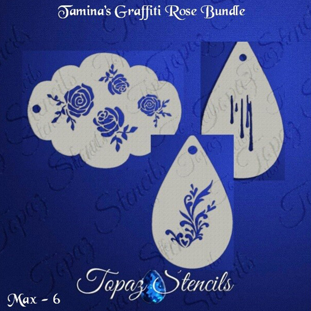 Topaz Stencil - Tamina&#39;s Graffiti Rose Bundle