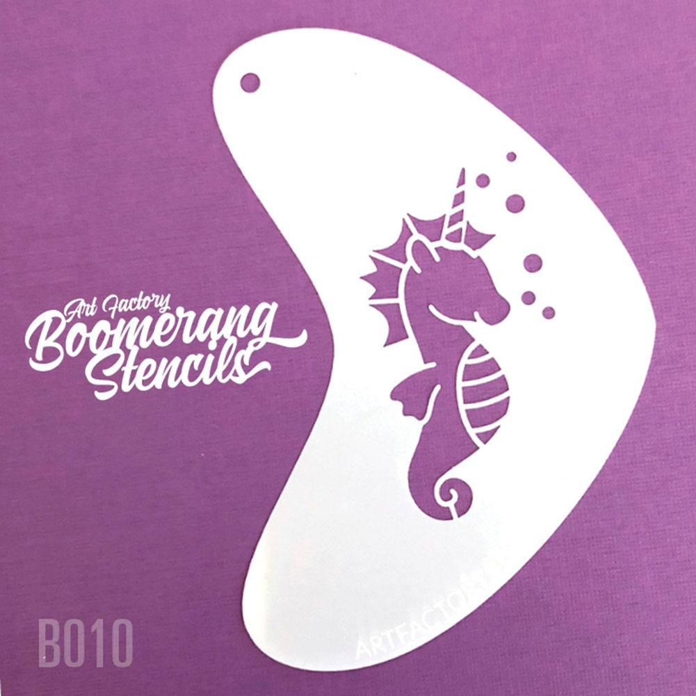 Art Factory Boomerang Stencil - Seahorse Unicorn (B010)
