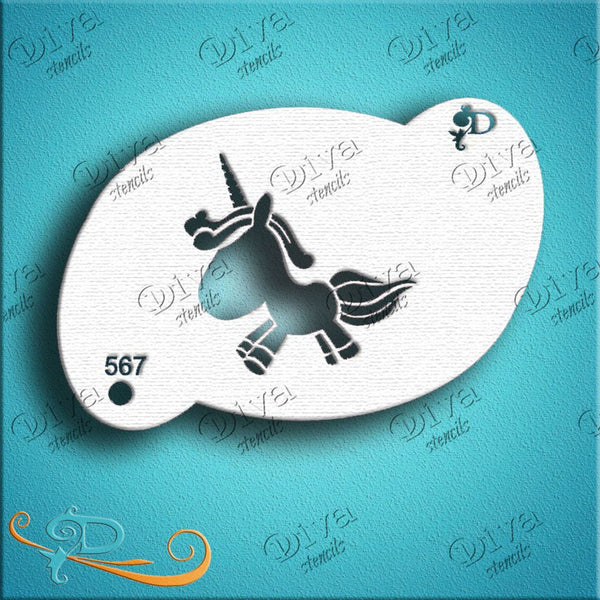 Diva Face Painting Stencil - Unicorn Baby|