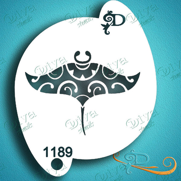 Diva Face Painting Stencil - Ocean Ray |