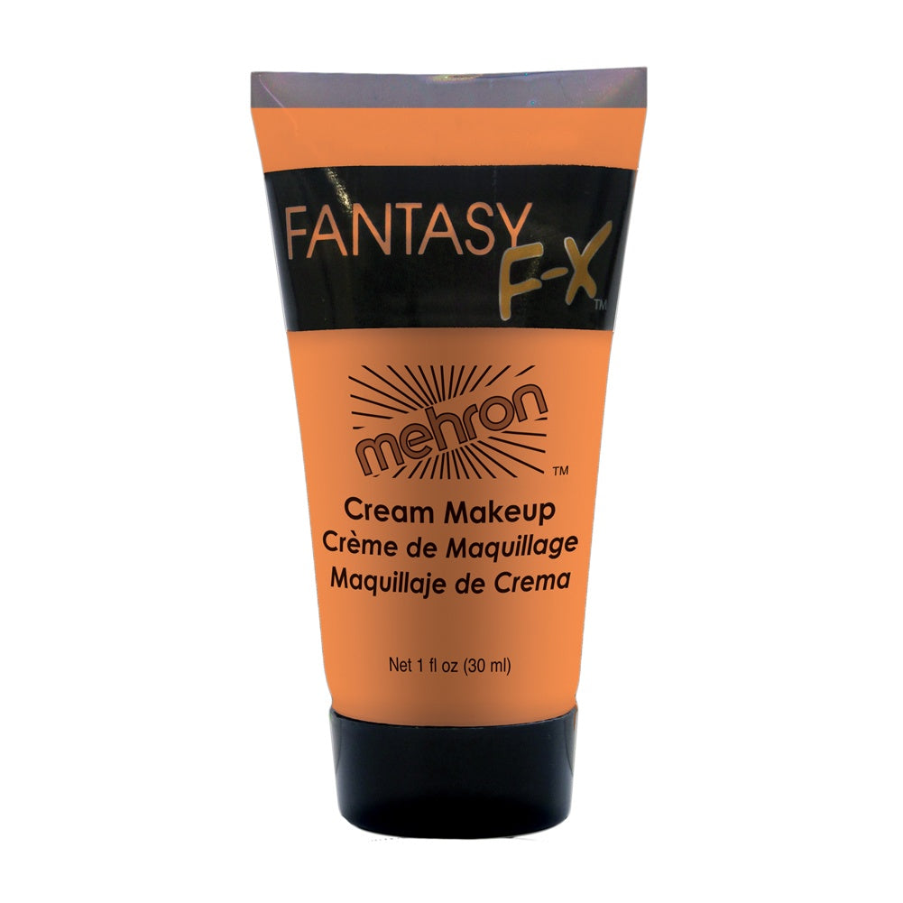 Mehron Makeup Fantasy FX Cream Makeup | Water Based Halloween Makeup |  Orange Face Paint & Body Paint For Adults 1 fl oz (30ml) (ORANGE)