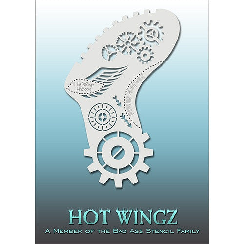 Bad Ass Hot Wingz Stencils - Steampunk Gears