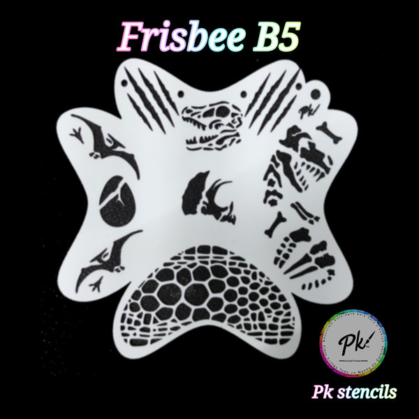 PK Frisbee Face Painting Stencil - B5 - Dinosaurs |