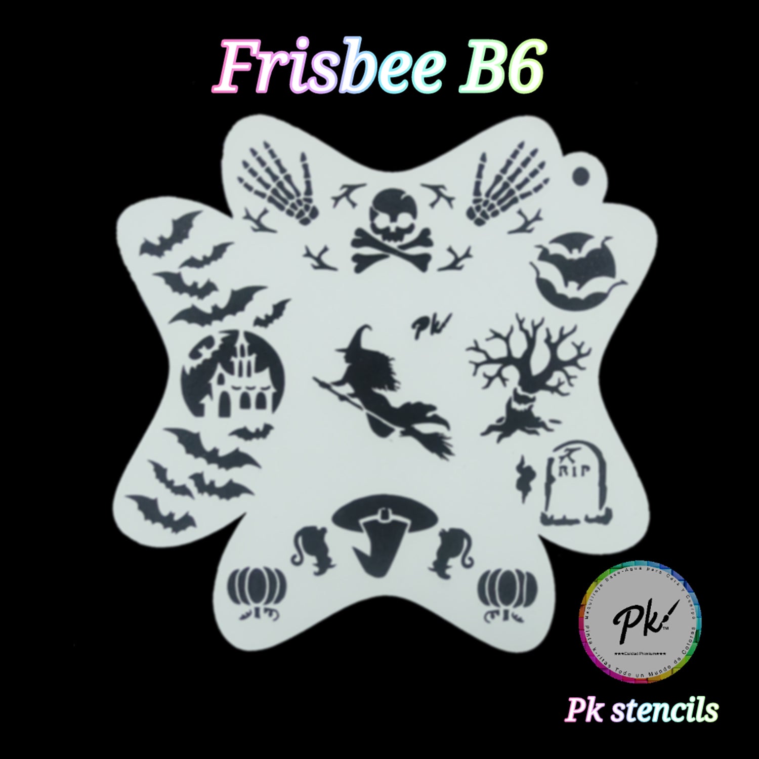 PK, FRISBEE Face Painting Stencil