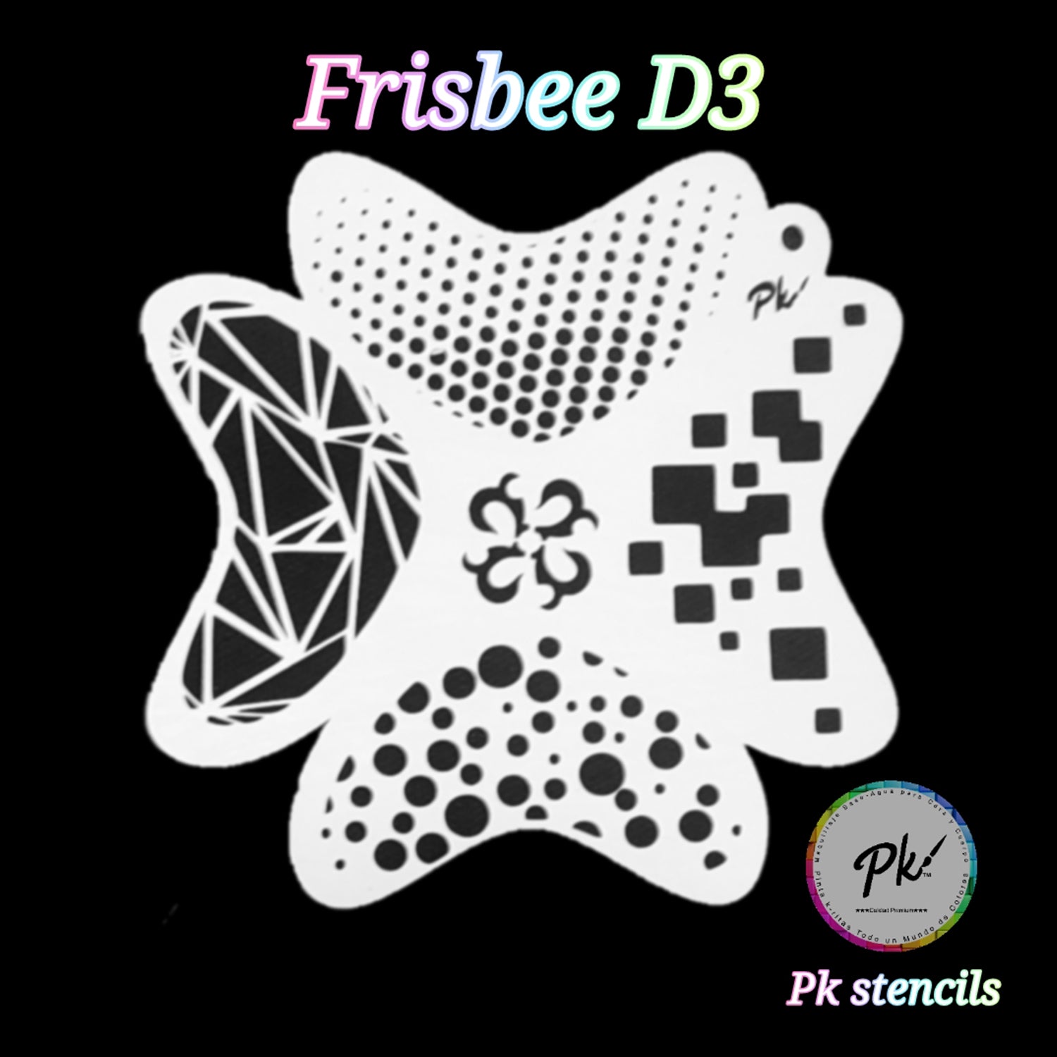 PK, FRISBEE Face Painting Stencil, New Mylar - Bold Crowns - B4