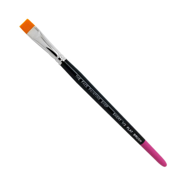 The Face Painting Shop Brush - Short Flat (1/2") |FacePaint.com - Facepaint.com