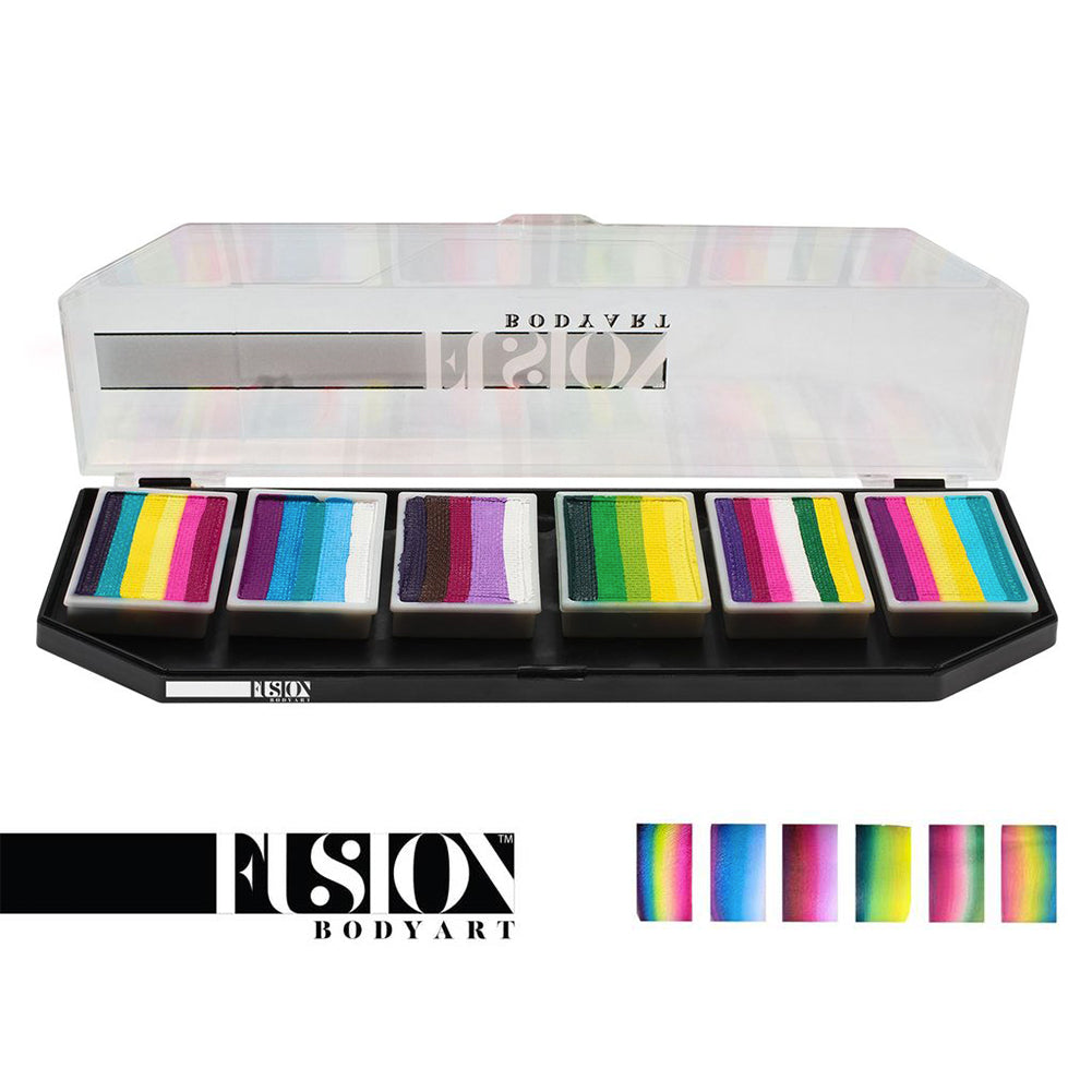 Fusion Body Art Spectrum FX Palette - Leanne's Pretty Rainbow (6 Cakes/10 gm)