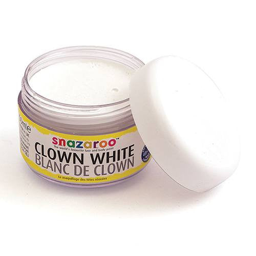 Snazaroo - Cerone Bianco Per Clown 250Ml & - Colore Per Viso 18Ml Nero  Elettrico