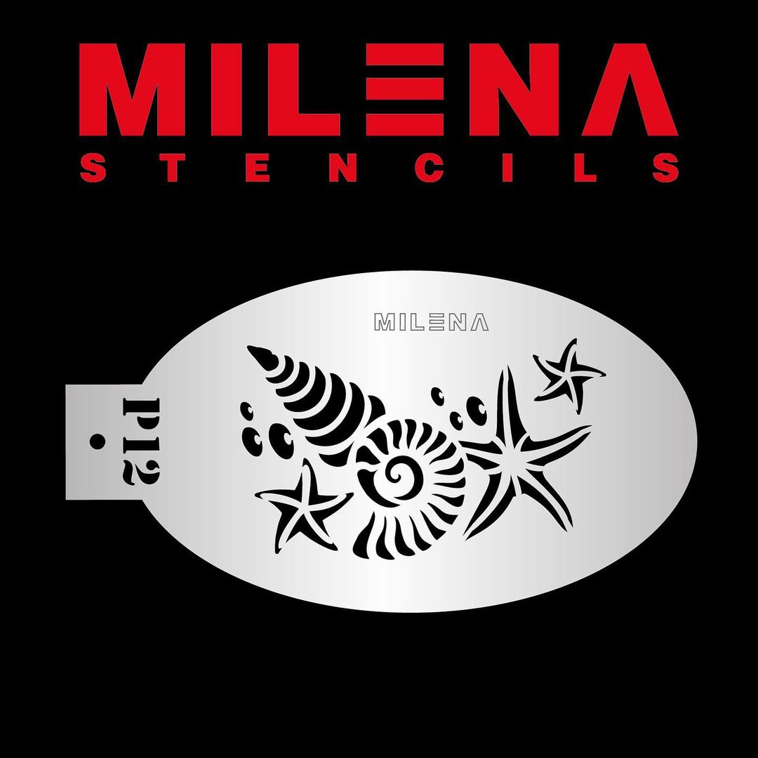 Milena Stencils - Seashells P12 - Professional Face & Body