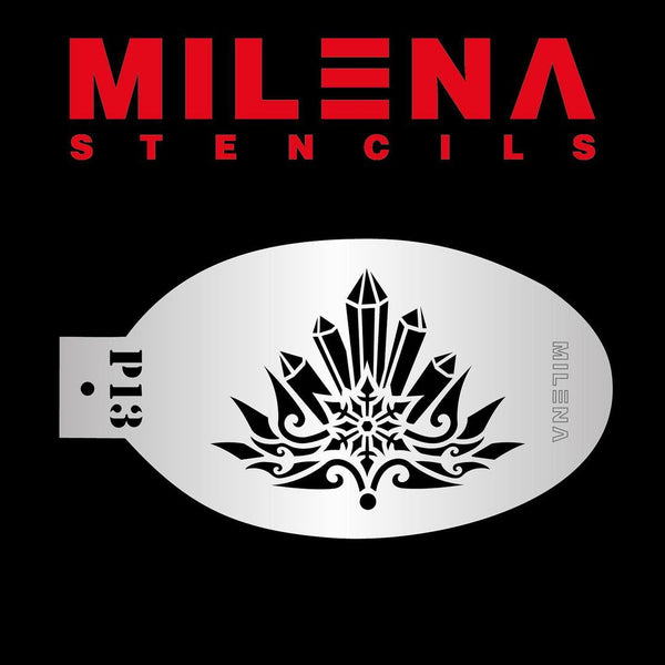 Milena Face Painting Stencils - Crystal Ice Crown P13 |