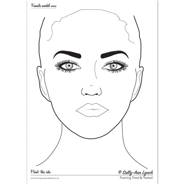 Sally-Ann Lynch Face Painting Practice Board - Female 0016 | FacePaint - Facepai
