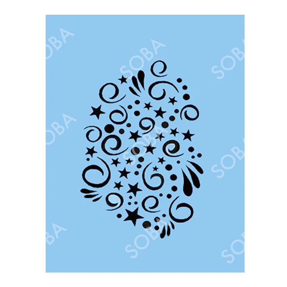 thumbnail image 2 of QuickEZ Face Painting Stencil Potpourri #72 - Mylar Stencil For Airbrush & Sponge 2 of 10