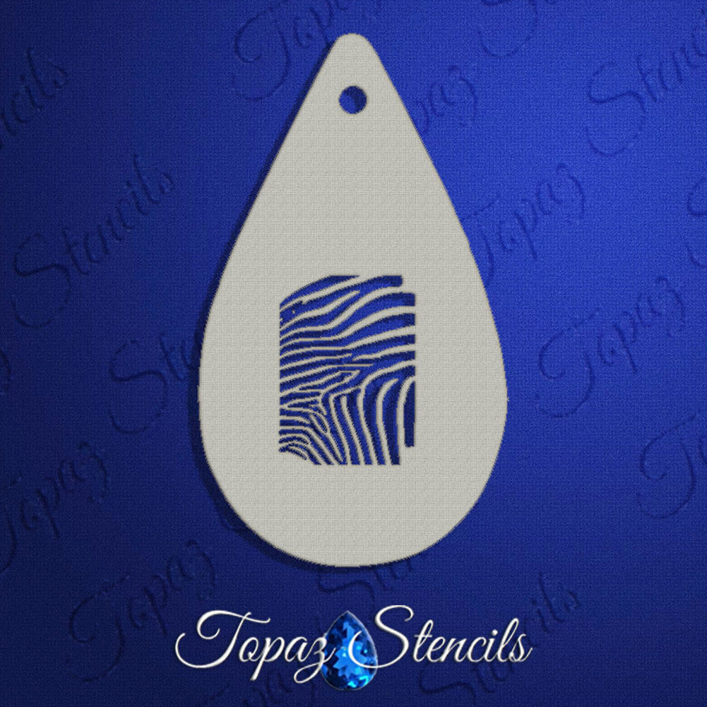 Topaz Face Painting Stencil - Zebra Stripes Texture